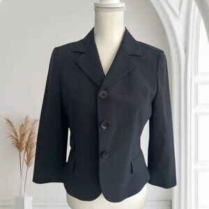 HALOGEN Black Office Three Button Blazer Size Medium